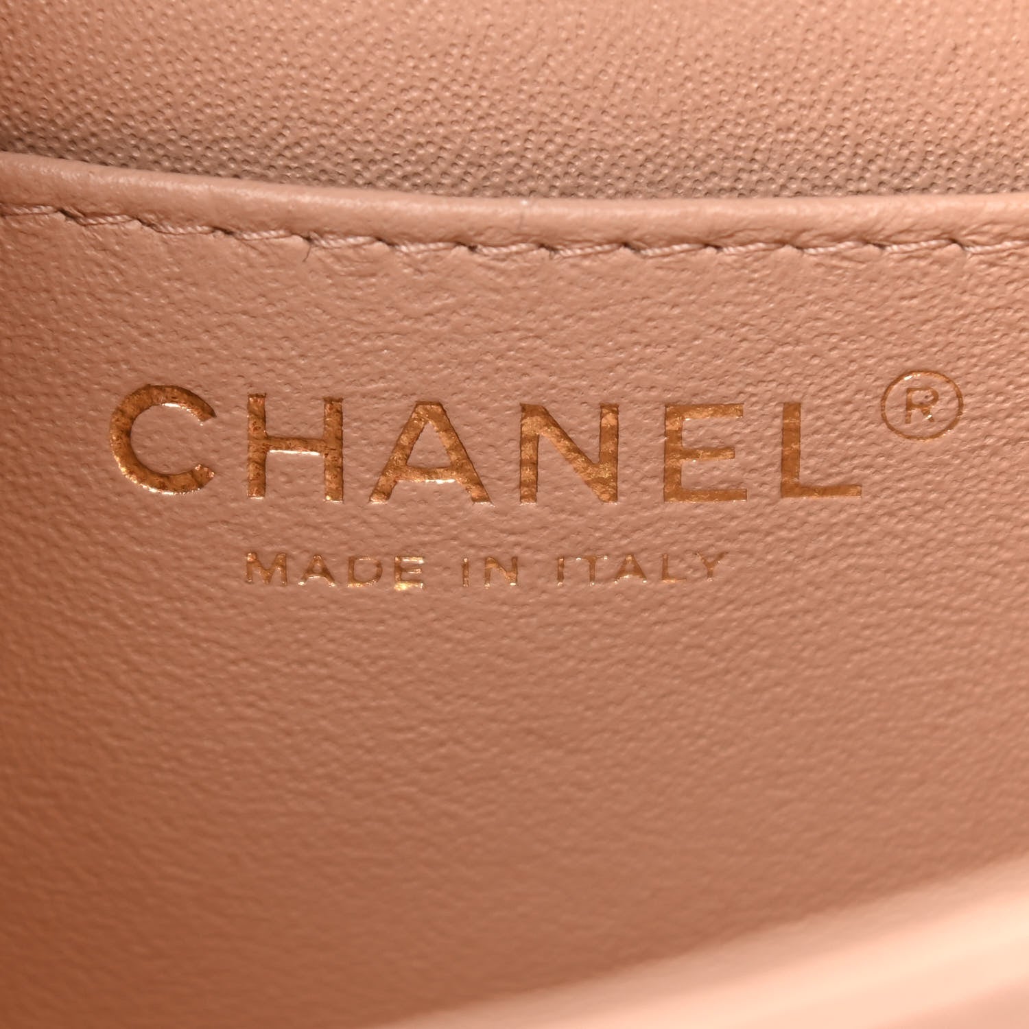 Chanel Lambskin Quilted Mini Rectangular Flap Beige 6 of 10