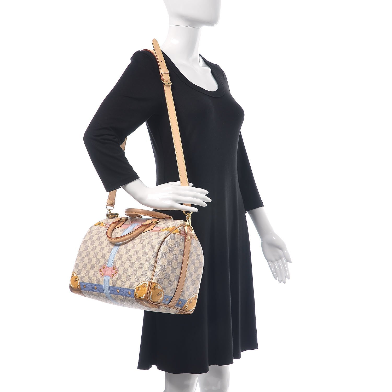 Louis Vuitton Damier Azur Summer Trunks Speedy Bandouliere 30 2 of 8