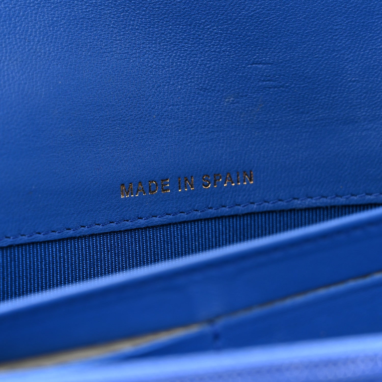 Chanel Lambskin Quilted Large Gusset Flap Wallet Blue 7 of 11