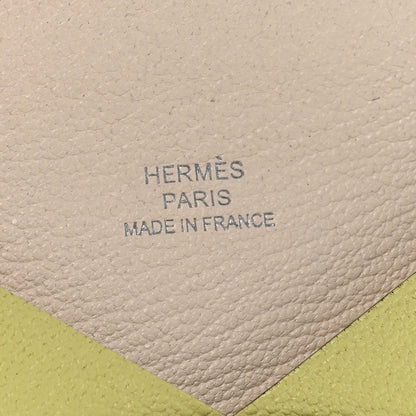 Hermes Chevre Mysore Verso Calvi Card Case Jaune Bourgeon Nata 6 of 8