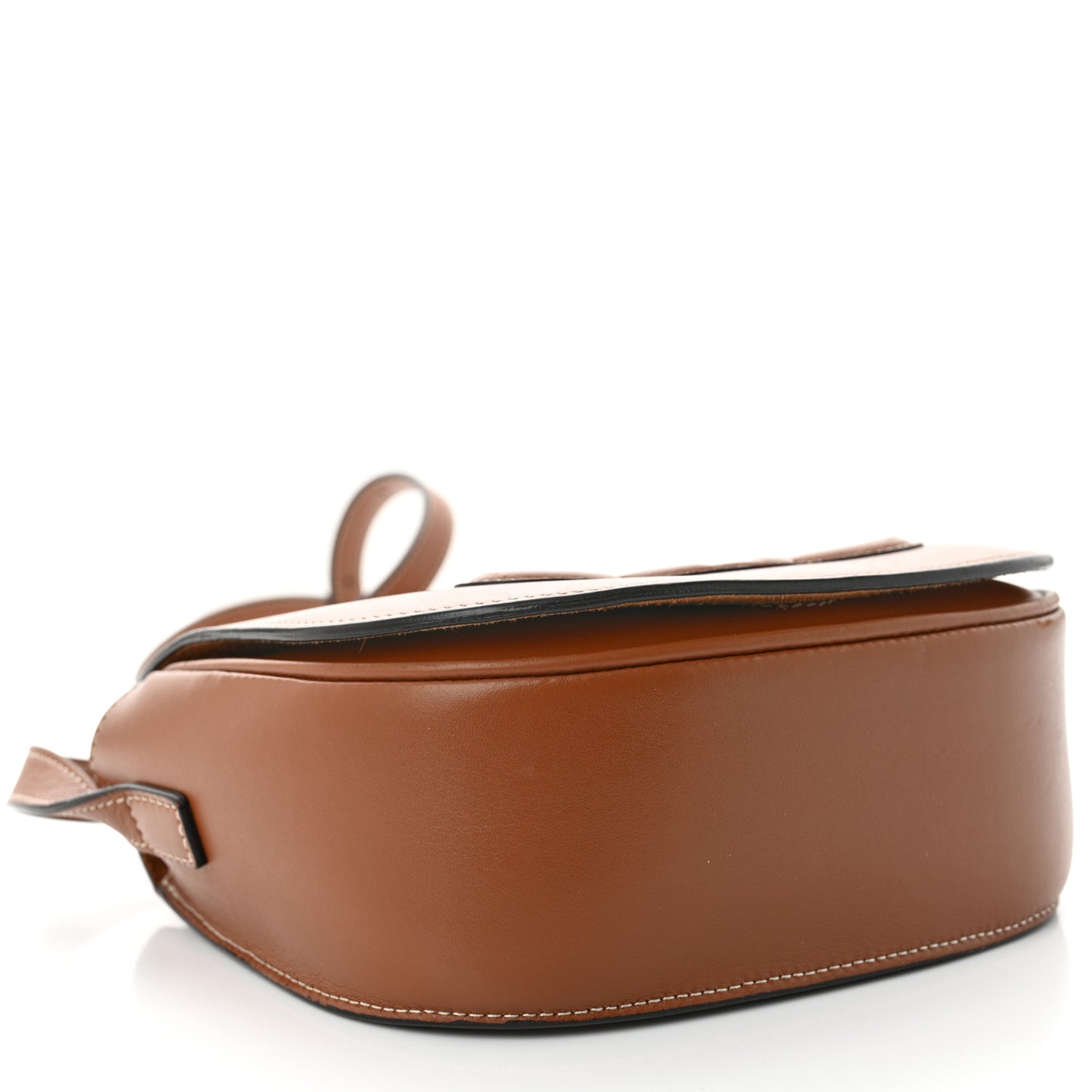 Smooth Calfskin Cuir Triomphe Folco Crossbody Bag Tan
