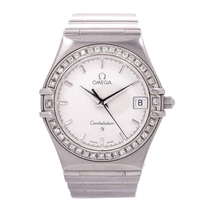 Omega Stainless Steel Diamond Bezel 33mm Constellation Quartz Watch White 1512.30 1 of 8