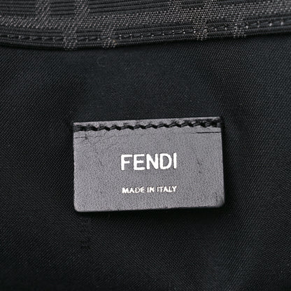 Fendi Recycled Fabric Jacquard Vitello Astro FF 1974 Shopping Tote Asfalto Black 7 of 10