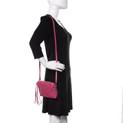 Balenciaga Agneau Arena Classic Silver Hardware XS Reporter Crossbody Rose Flamingo 2 of 10
