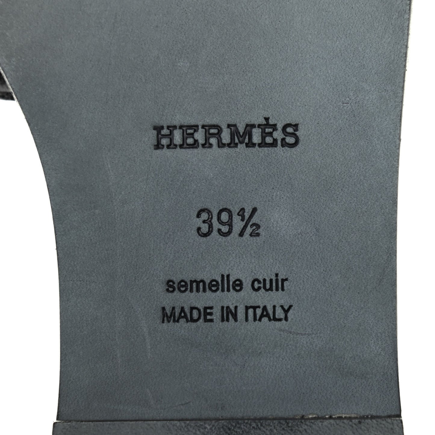 Shiny Alligator Oran Sandals 39.5 Black