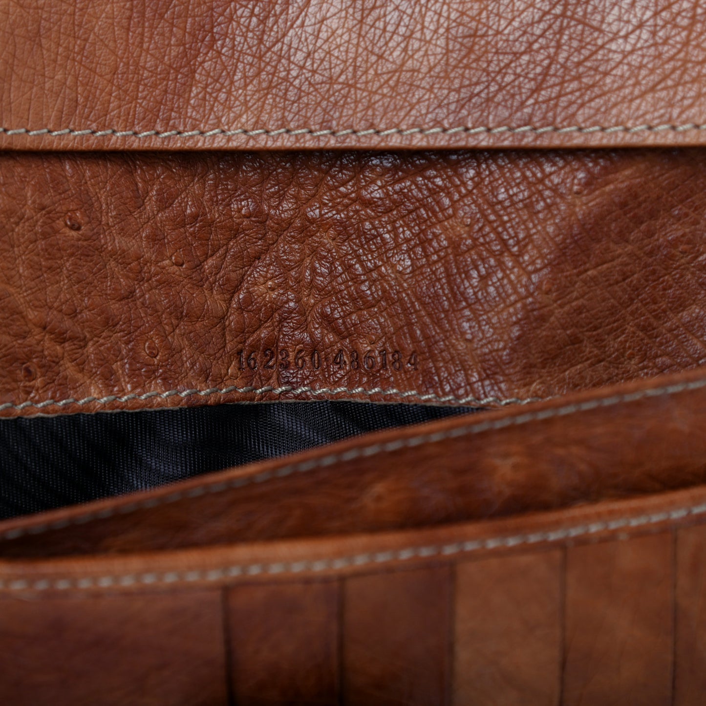 Ostrich Britt Continental Wallet Brown