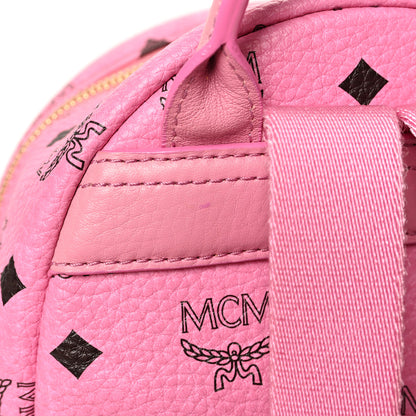 MCM Visetos Side Stud Mini Stark Backpack Pink 11 of 12