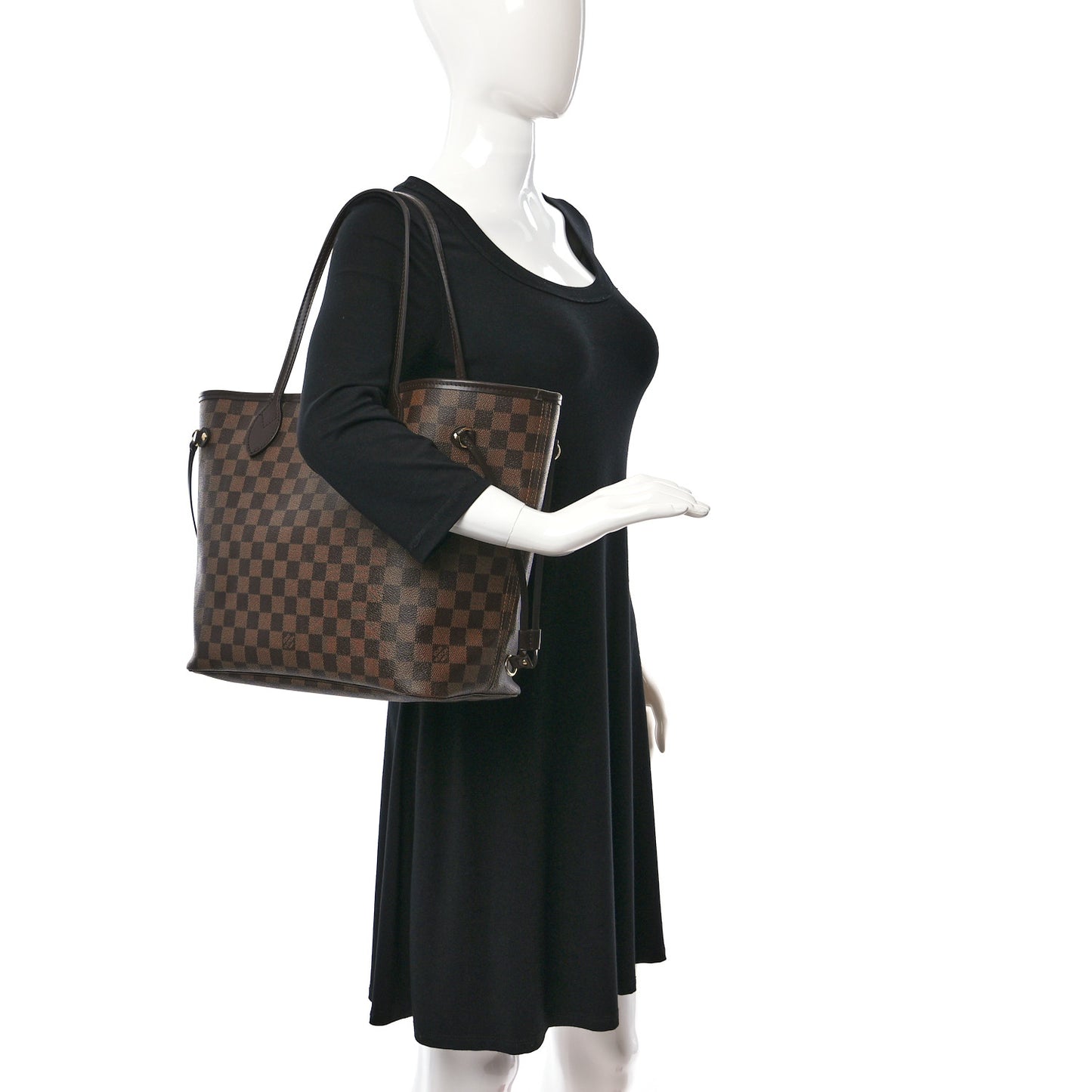 Damier Ebene Neo Neverfull MM Rose Ballerine