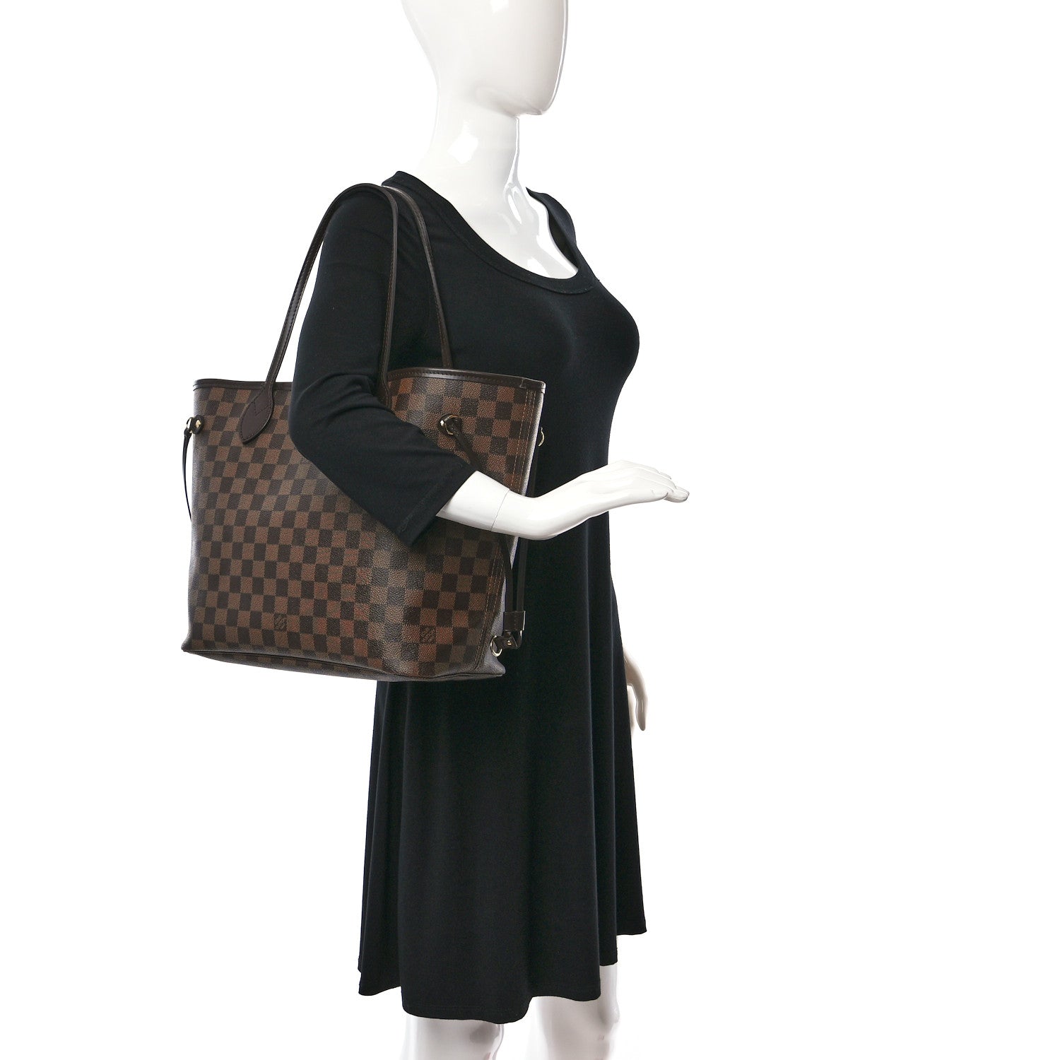 Louis Vuitton Damier Ebene Neo Neverfull MM Rose Ballerine 2 of 20