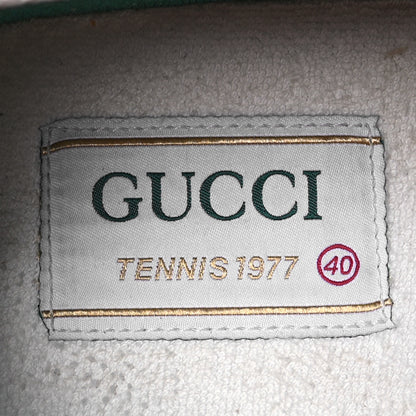 Gucci Linen Psychedelic Mini GG Monogram Womens 1977 Tennis Sneakers 40 Ivory Multicolor 7 of 8