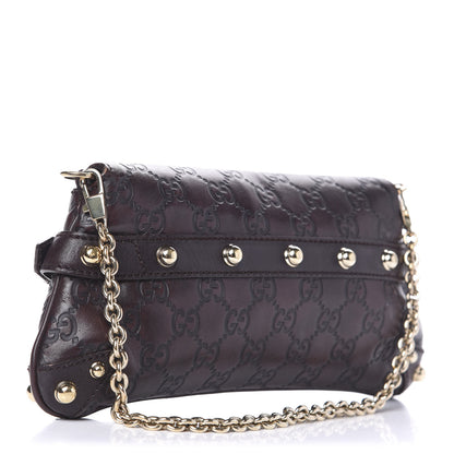 Gucci Guccissima Small Horsebit Chain Clutch Chocolate 3 of 14
