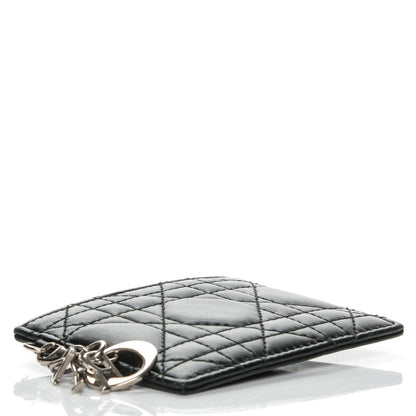 Christian Dior Lambskin Cannage Lady Dior Card Holder Black 4 of 7
