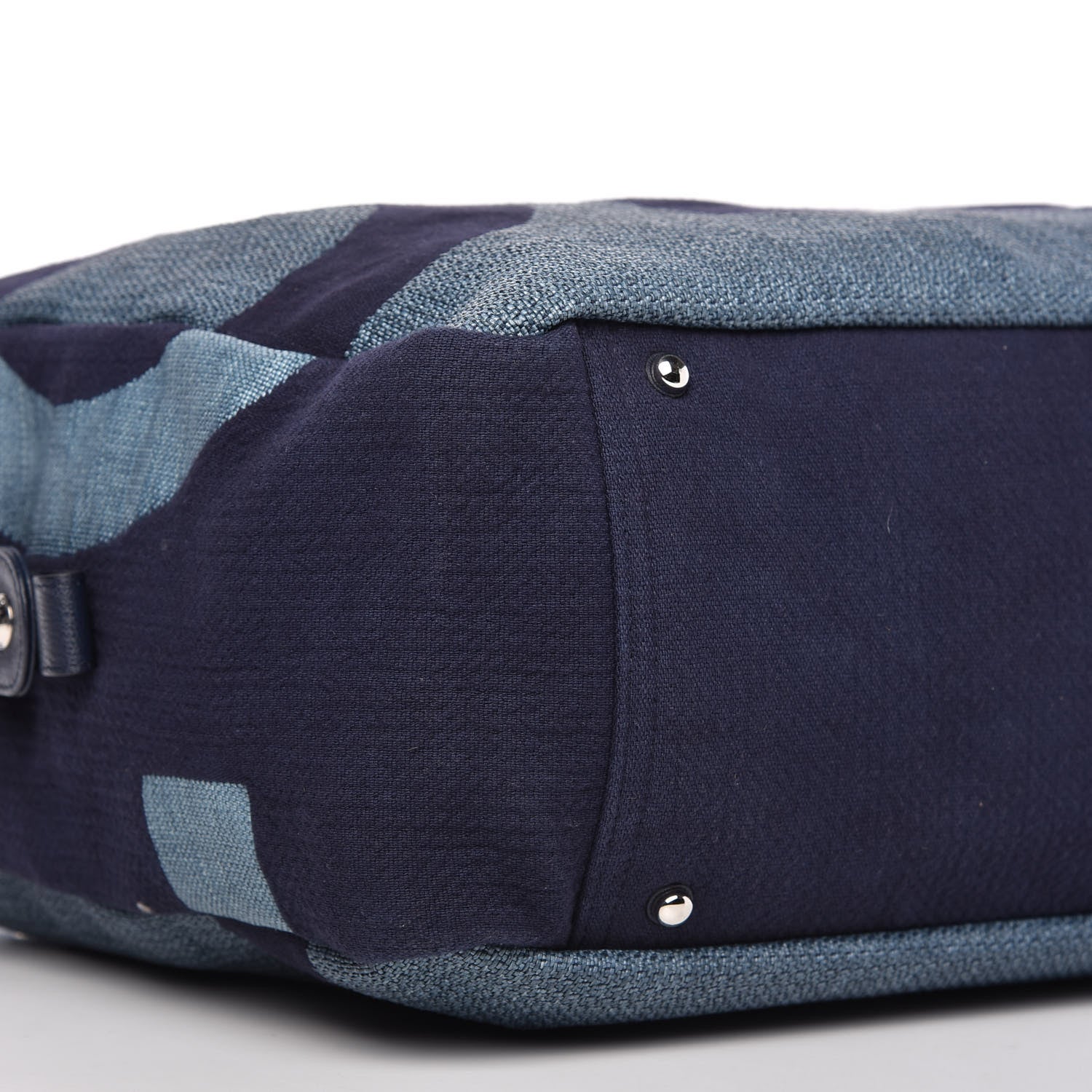 Chanel Canvas Maxi Bowling Bag Blue 6 of 9