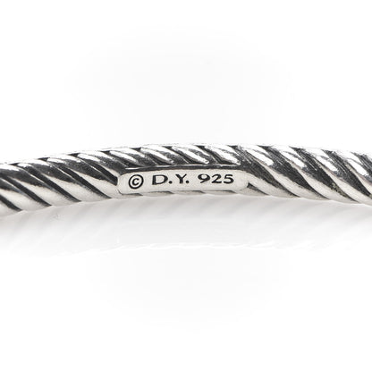 David Yurman Sterling Silver 4mm Hammered Bangle Bracelet 4 of 4