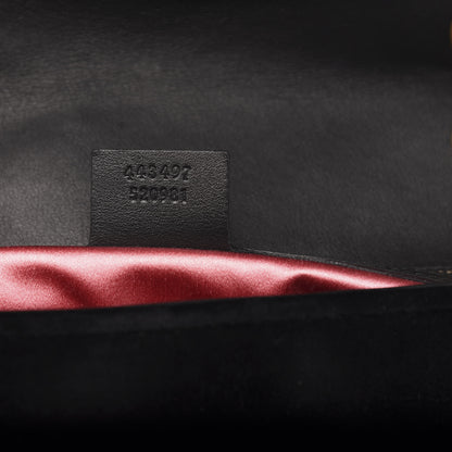 Gucci Velvet Matelasse Marquise Crystals Embroidered Small GG Marmont Shoulder Bag Black 7 of 10
