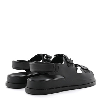 Chanel Rubber CC Dad Sandals 37 Black 4 of 8