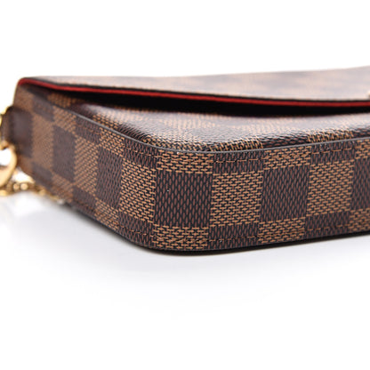 Louis Vuitton Damier Ebene Pochette Felicie Chain Wallet 11 of 13