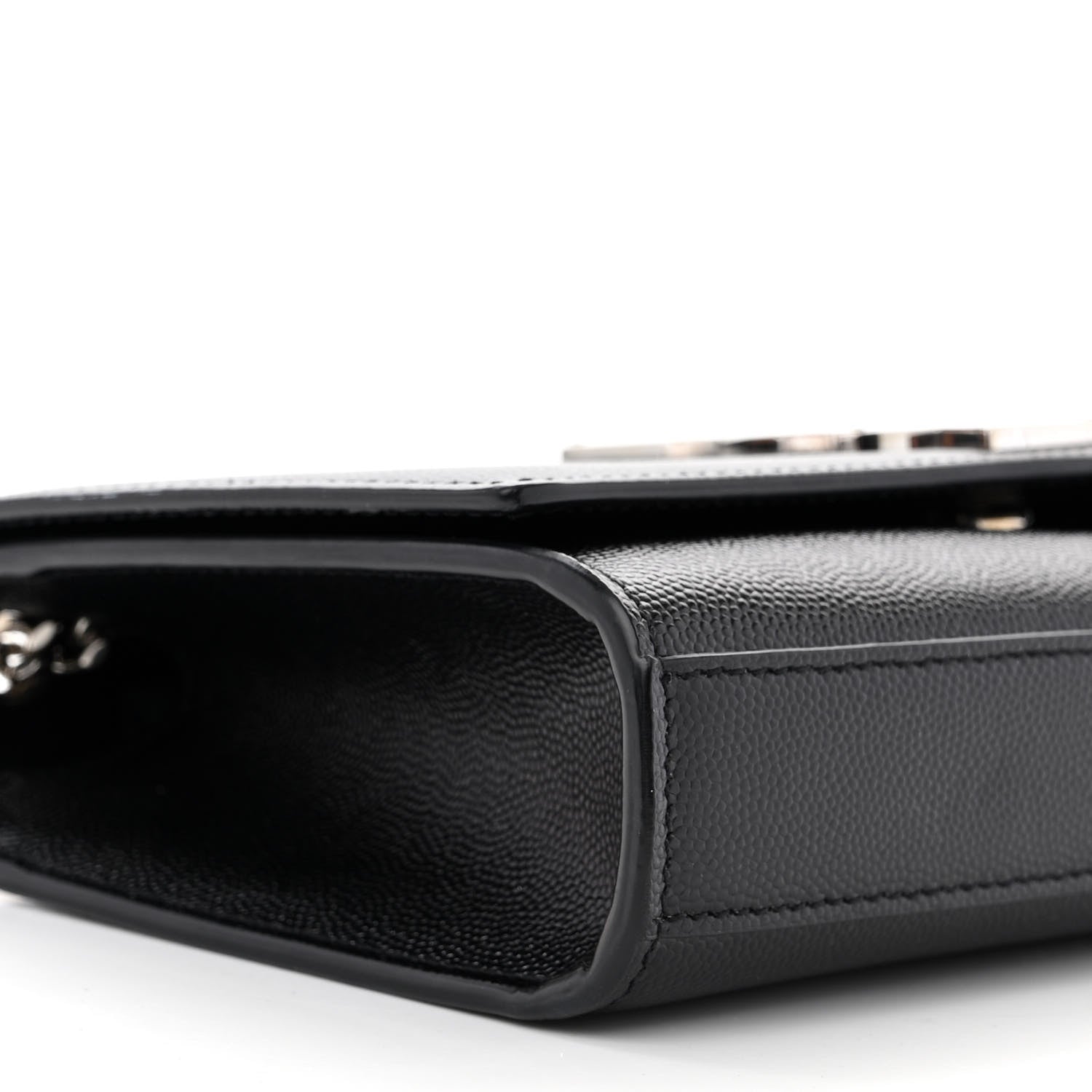 Saint Laurent Grain De Poudre Small Monogram Kate Satchel Black 9 of 10