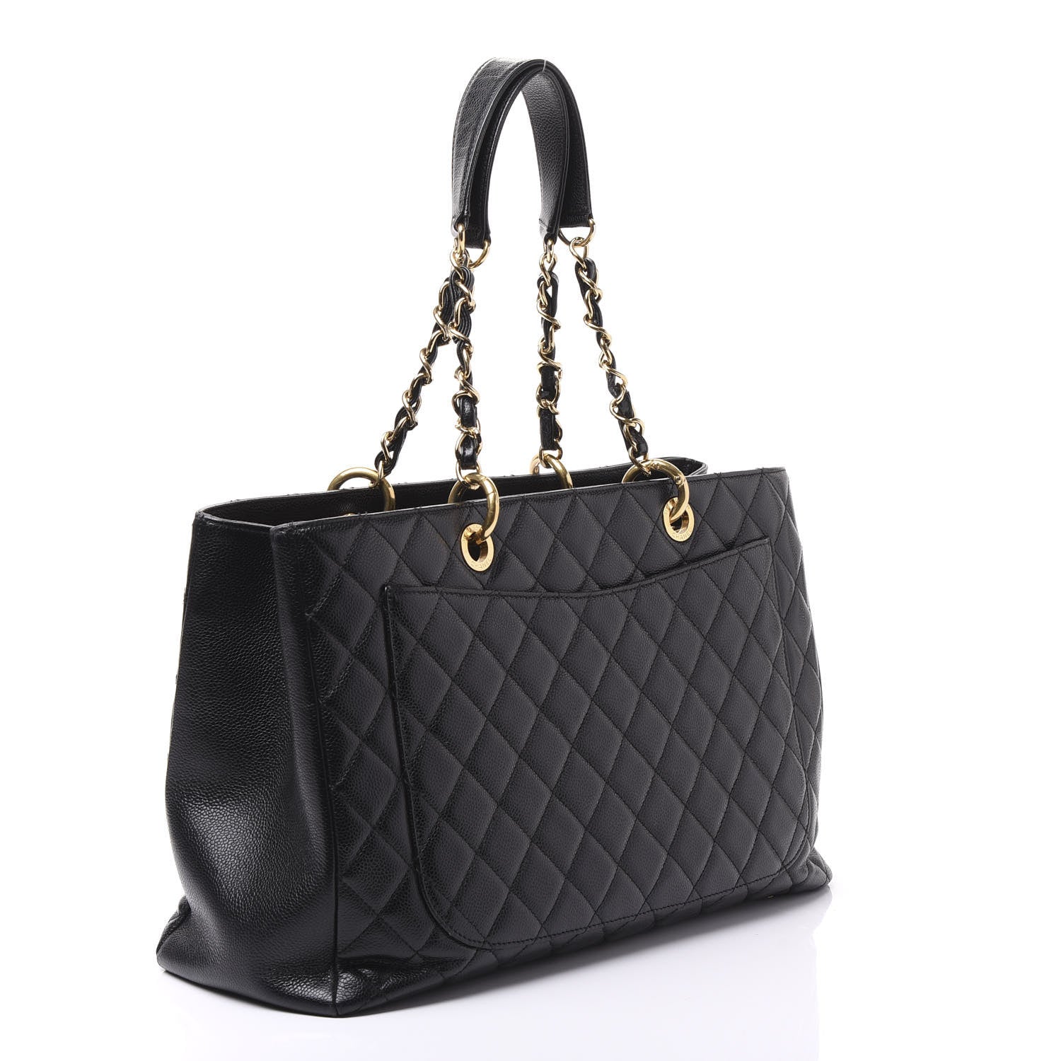 Chanel Caviar Quilted XL Grand Shopping Tote GST Black 2 of 9