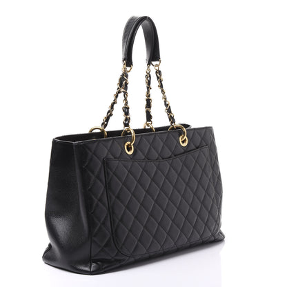 Chanel Caviar Quilted XL Grand Shopping Tote GST Black 2 of 9