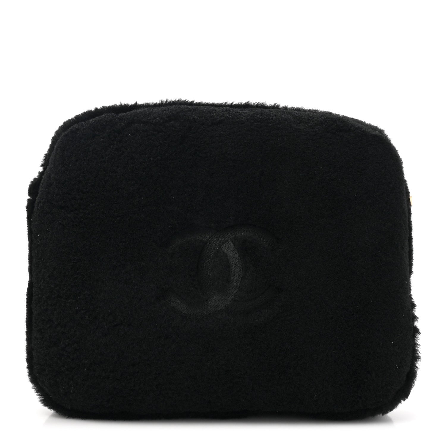 Chanel Shearling CC Flat Mules 39 Black 10 of 16