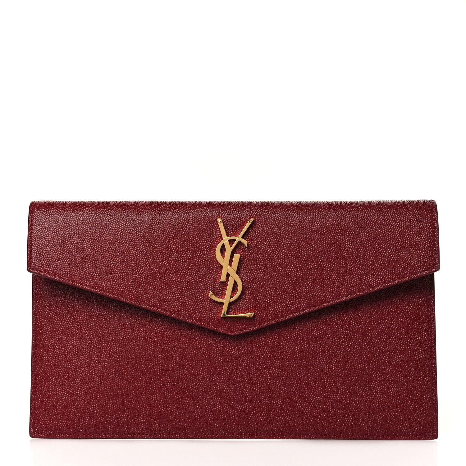 Saint Laurent Grain De Poudre Uptown Pouch Opyum Red 1 of 8