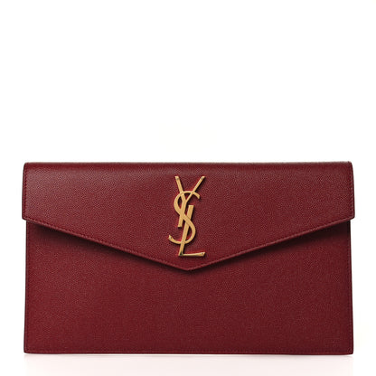 Saint Laurent Grain De Poudre Uptown Pouch Opyum Red 1 of 8