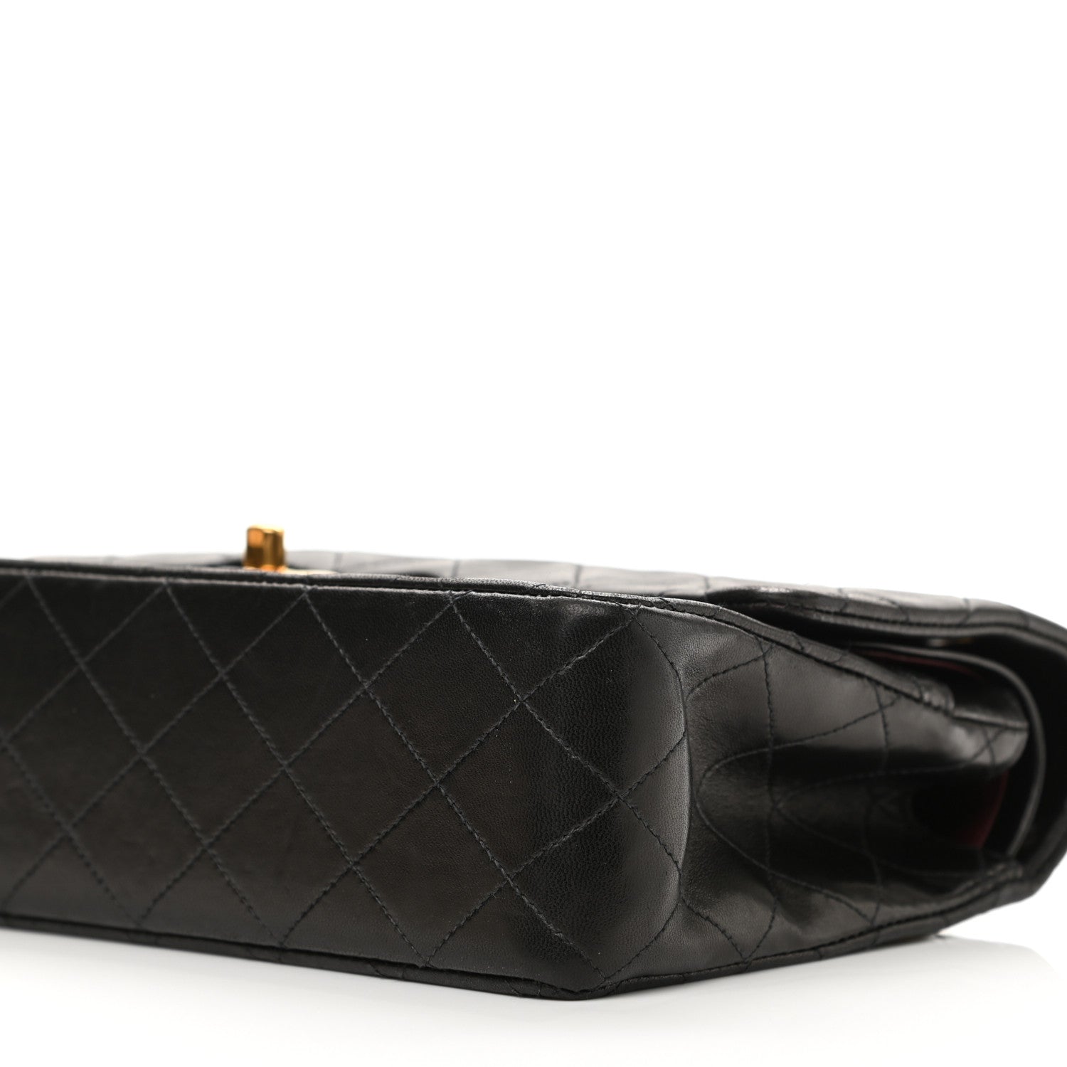 Chanel Lambskin Quilted Medium Double Flap Black 11 of 12