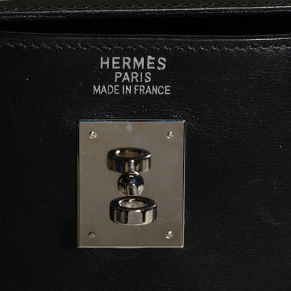 Hermes Box Toile Lakis Kelly 40 Black 10 of 26