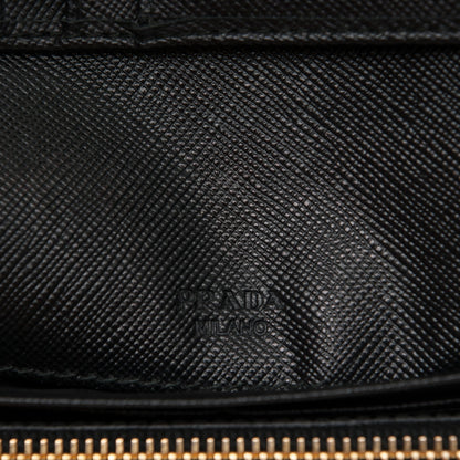 Prada Saffiano Metal Continental Flap Wallet Nero Black 6 of 7