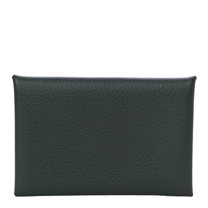 Hermes Evercolor Calvi Verso Card Case Bleu Orage Etain 1 of 9
