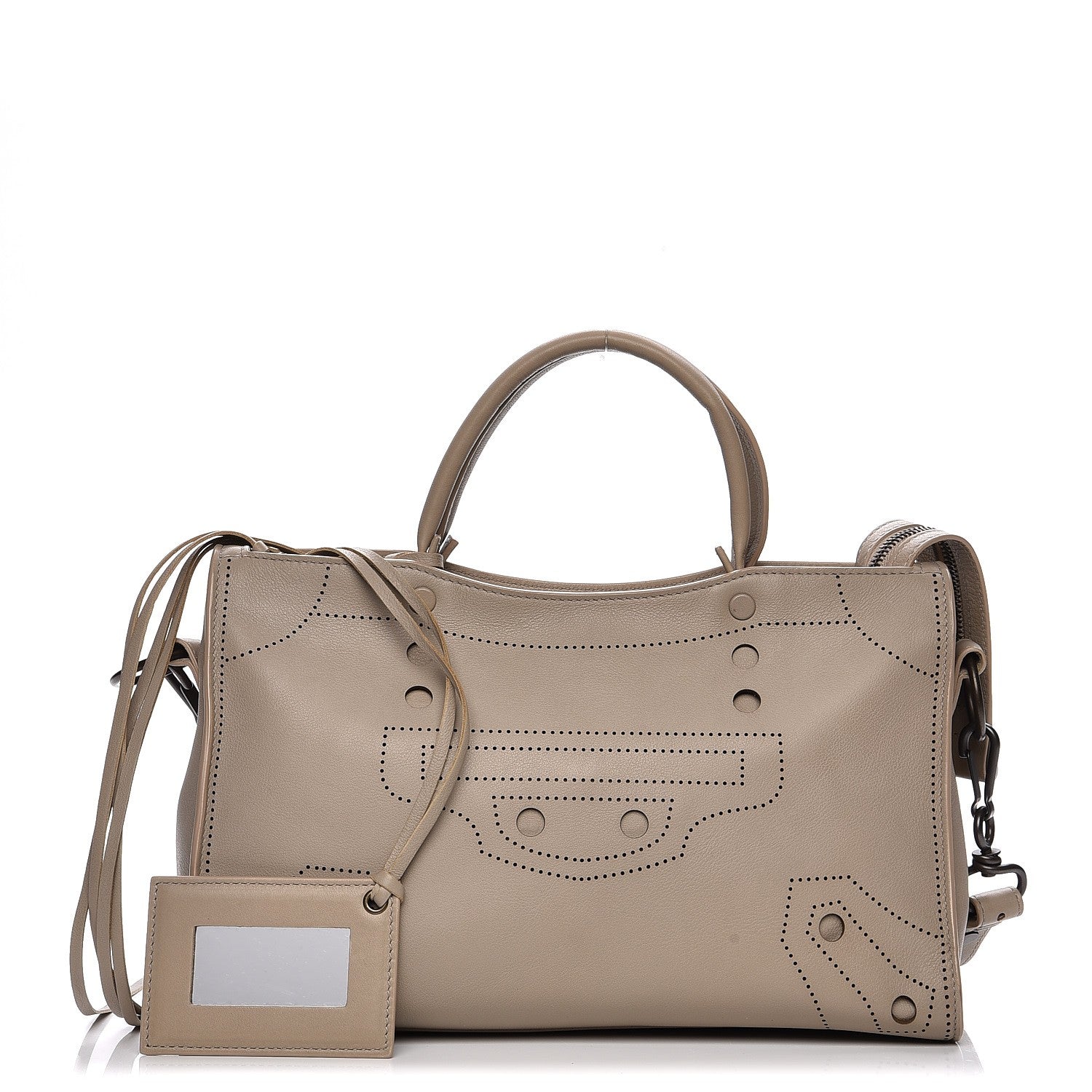 Balenciaga Veau Soyeux Perforated Blackout Hardware S City Gris Cendre 1 of 12