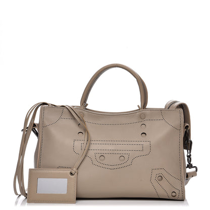 Balenciaga Veau Soyeux Perforated Blackout Hardware S City Gris Cendre 1 of 12