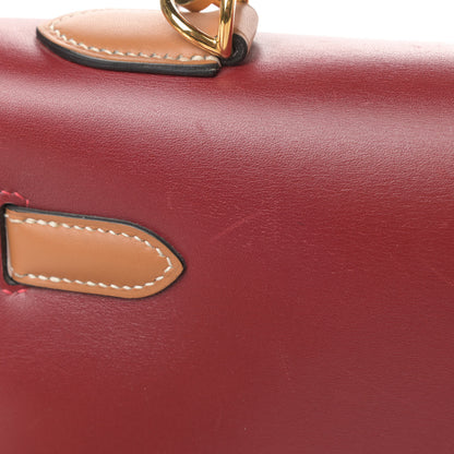 Hermes Box Chamonix Kelly Bi-Color Sellier 32 Rouge H Gold 18 of 20