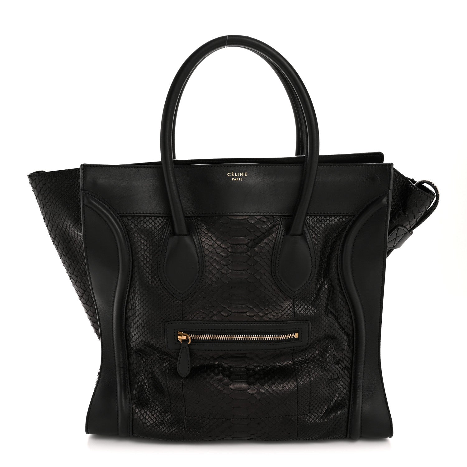 Celine Snakeskin Large Luggage Black 1 of 15