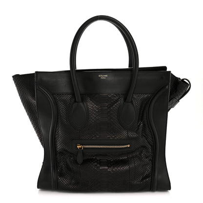 Celine Snakeskin Large Luggage Black 1 of 15