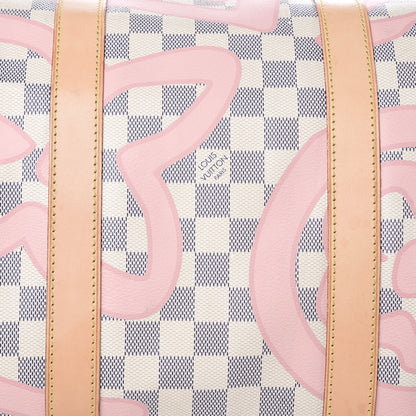 Louis Vuitton Damier Azur Tahitienne Keepall Bandouliere 50 Rose Ballerine 11 of 18