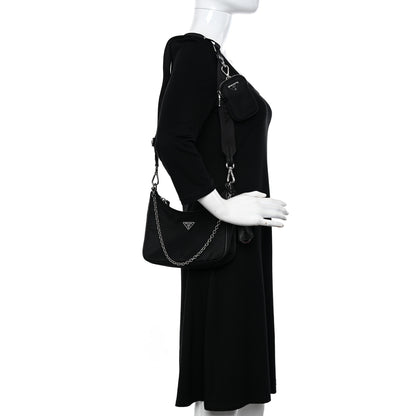 Prada Nylon Re-Edition 2005 Shoulder Bag Black 2 of 12