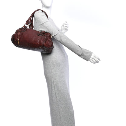 Chloe Calfskin Medium Paddington Satchel Burgundy 2 of 15