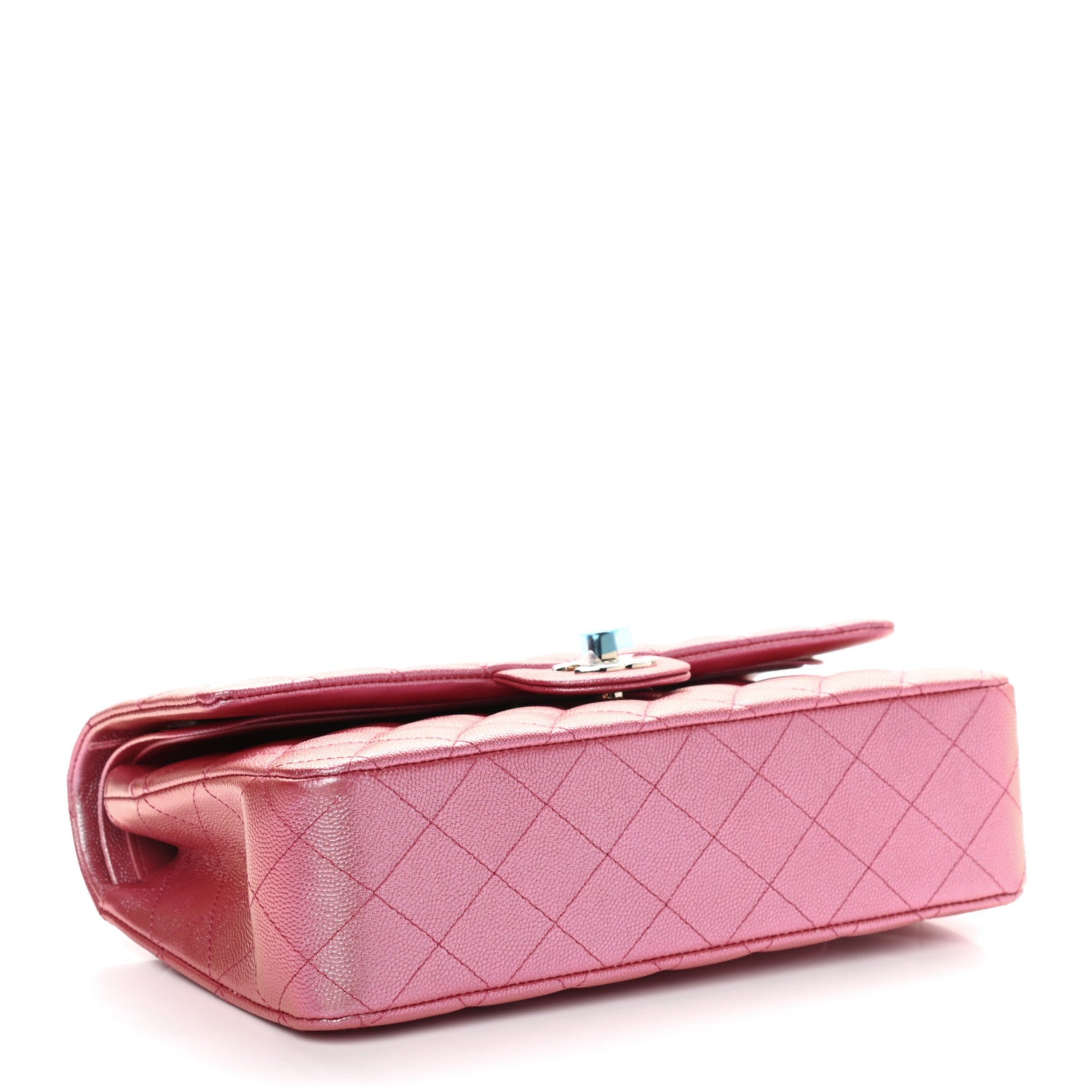Chanel Iridescent Caviar Quilted Medium Double Flap Pink 3 of 8