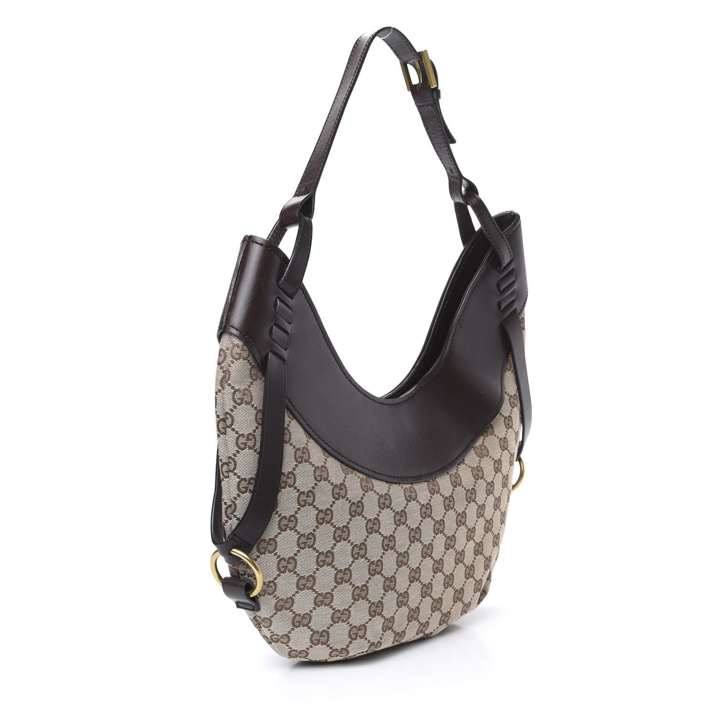 Monogram Half Moon Hobo Dark Brown