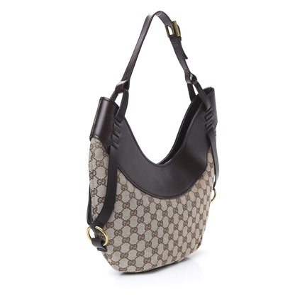 Gucci Monogram Half Moon Hobo Dark Brown 2 of 12