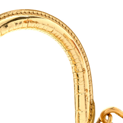 Balenciaga Metallic Calfskin Crocodile Embossed Hourglass Top Handle Bag XS Gold 11 of 17