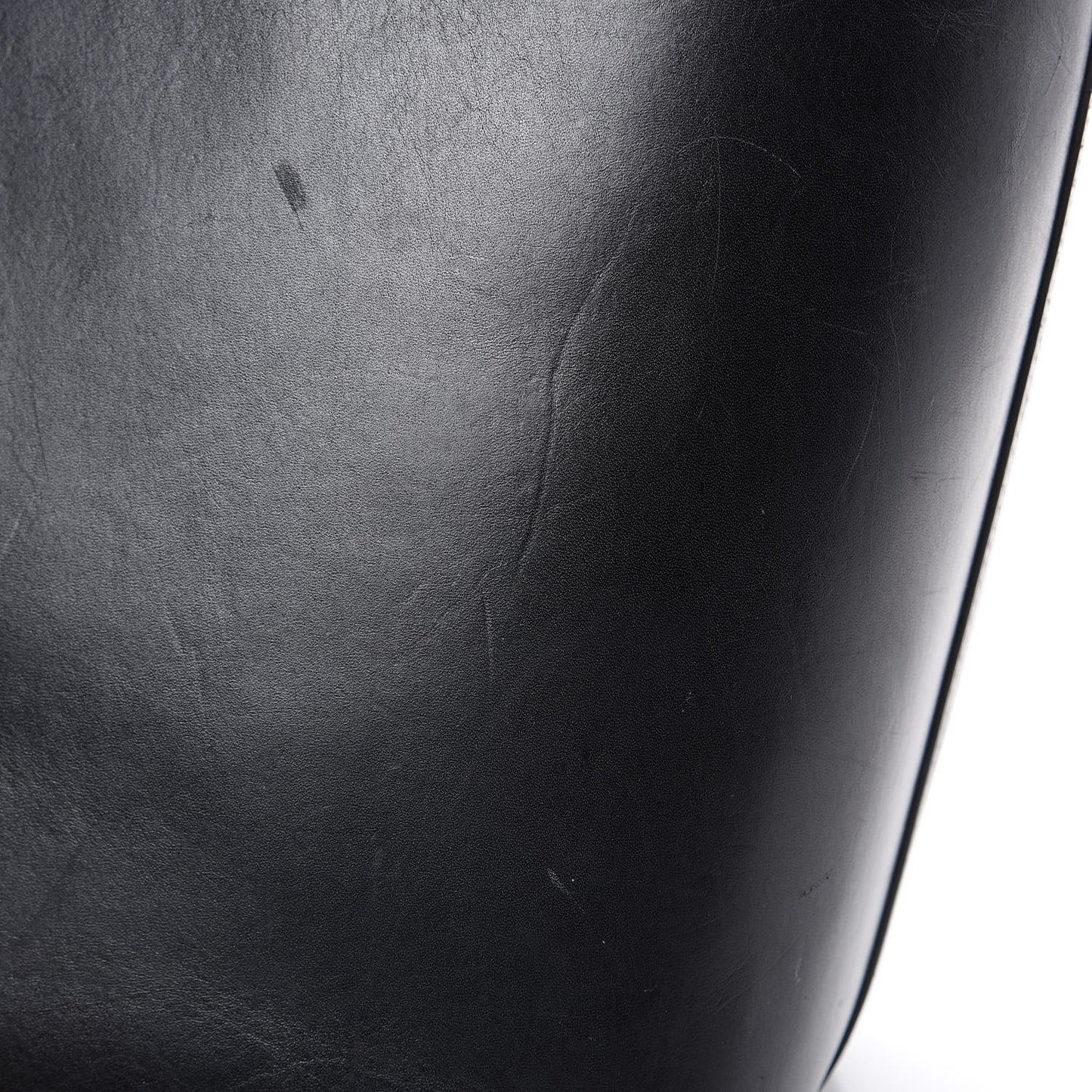 Smooth Calfskin Large Shopping Tote Black Argento