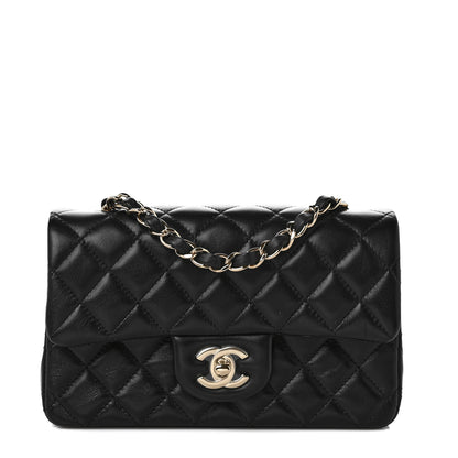 Chanel Lambskin Quilted Mini Rectangular Flap Black 1 of 10