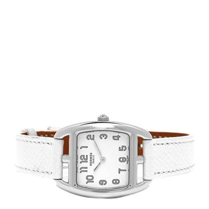 Hermes Stainless Steel Epsom 26mm Cape Cod Tonneau Quartz Watch Blanc 2 of 5