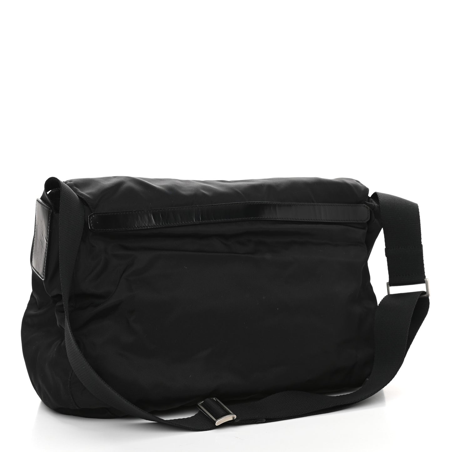 Nylon Vela Messenger Bag Black