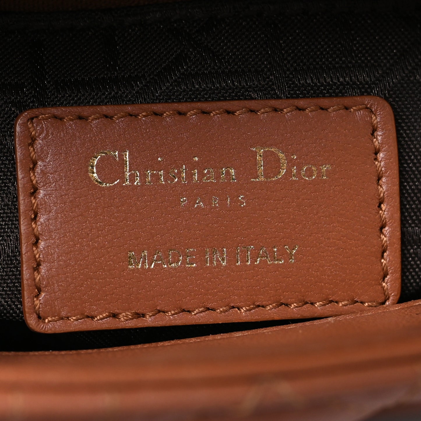 Lambskin Cannage Mini Lady Dior Tan