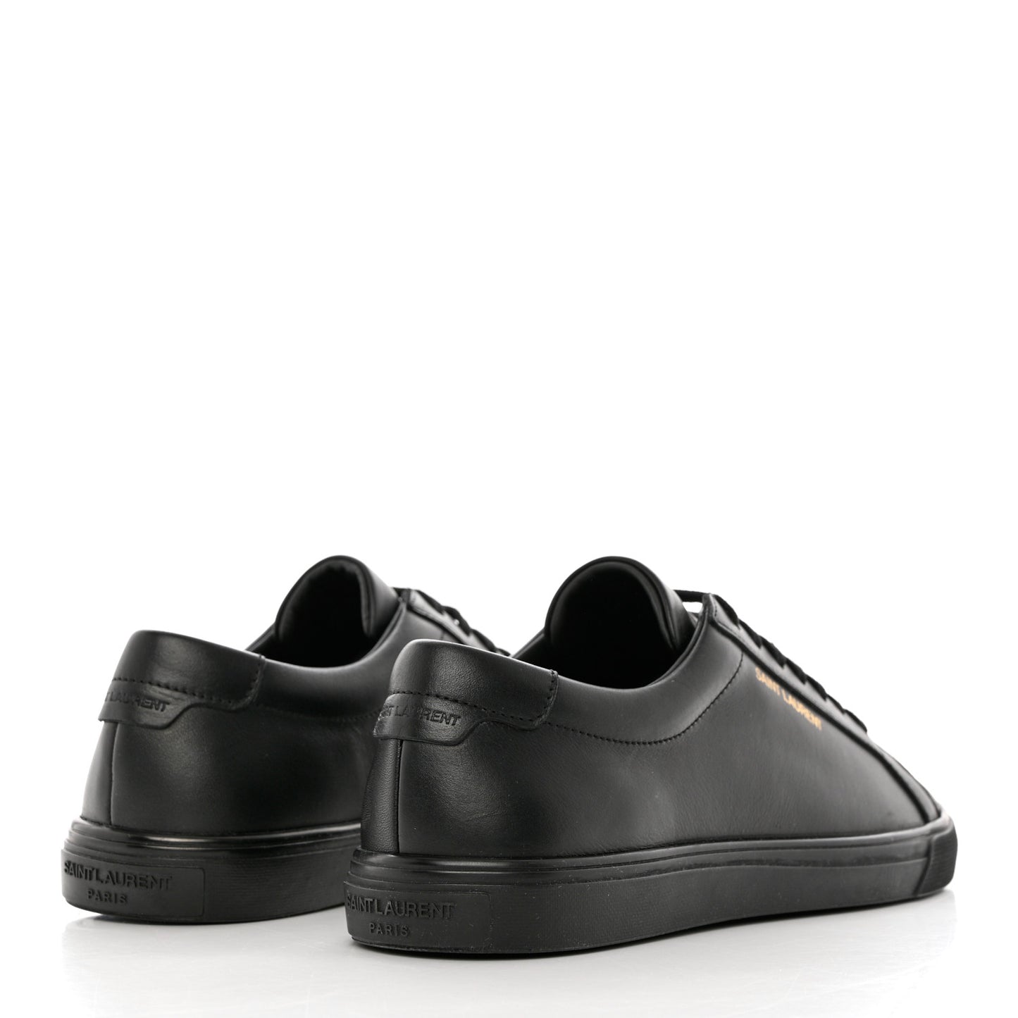 Calfskin Andy Low Top Sneakers 37 Black