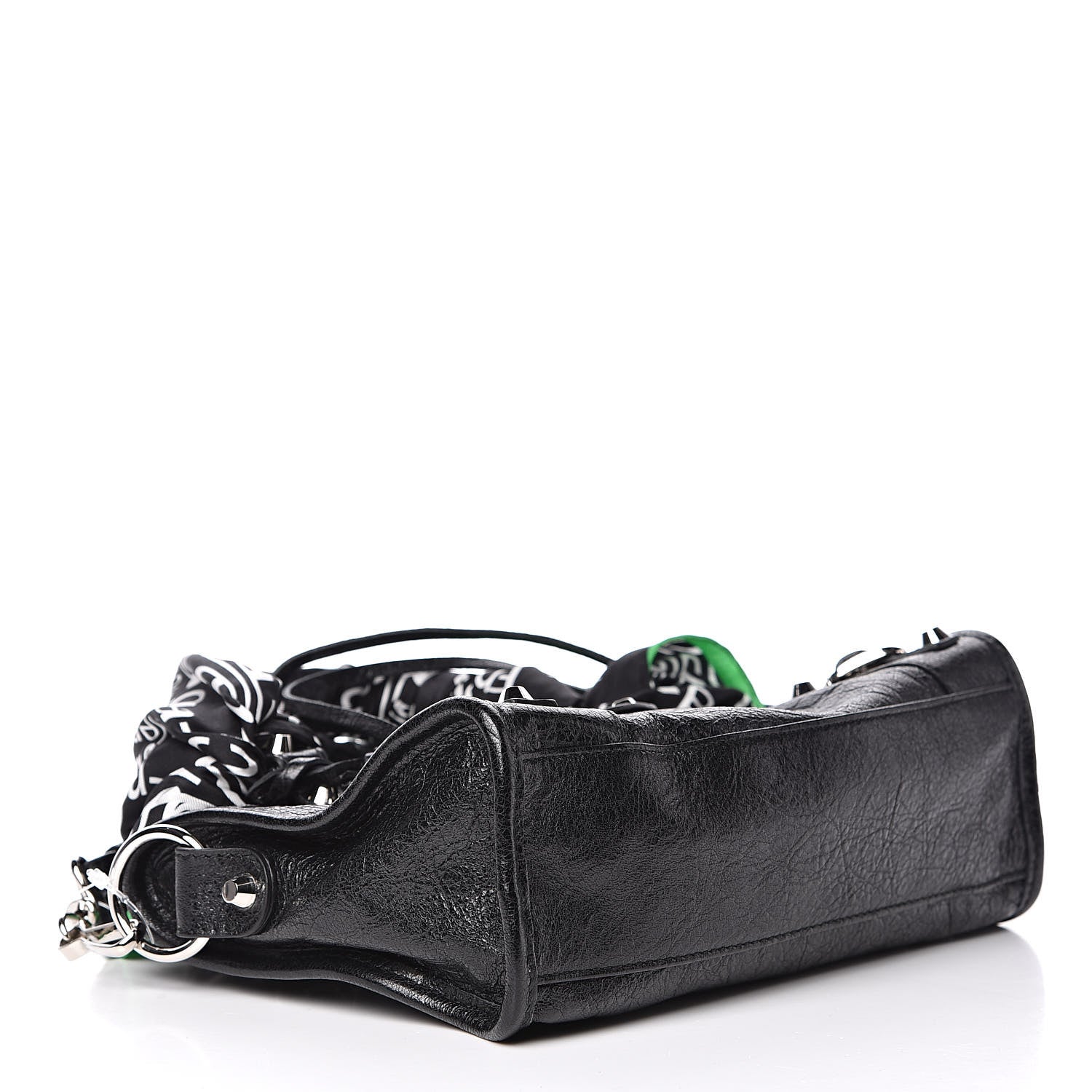 Balenciaga Agneau Classic Silver Hardware Mini S City Scarf Black 4 of 8